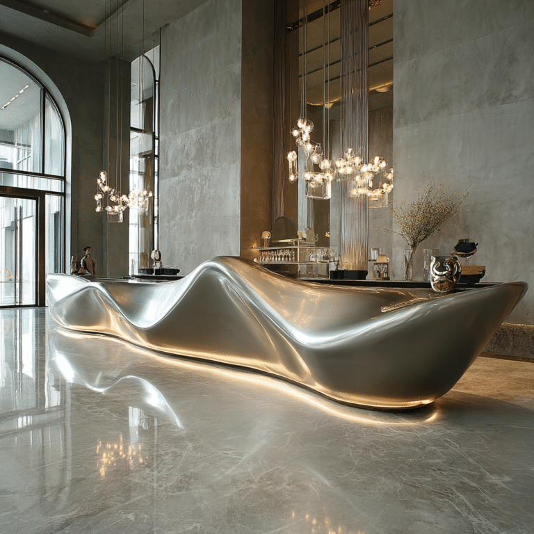 Comptoir d'accueil au design élégant